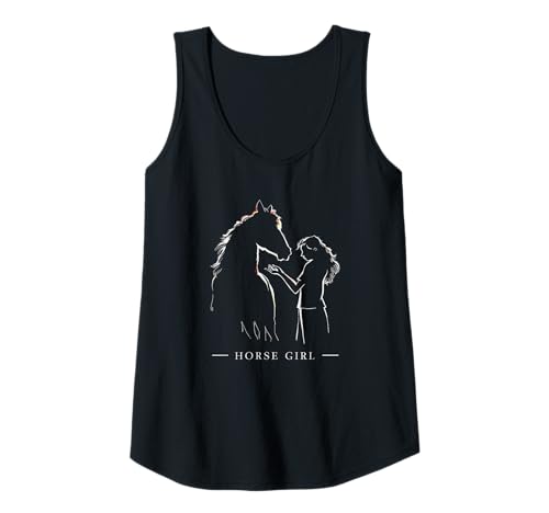 Damen Silhouette eines Mädchens mit Pferd - Horse Girl Zitat Tank Top Damen Silhouette eines Mädchens mit Pferd - Horse Girl Zitat Tank Top von Horse Girl Merch Collection