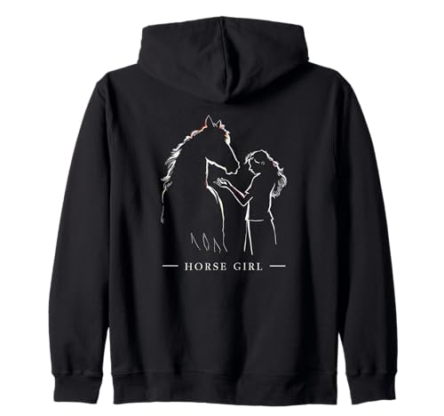 Silhouette eines Mädchens mit Pferd - Horse Girl Zitat Kapuzenjacke Silhouette eines Mädchens mit Pferd - Horse Girl Zitat Kapuzenjacke von Horse Girl Merch Collection