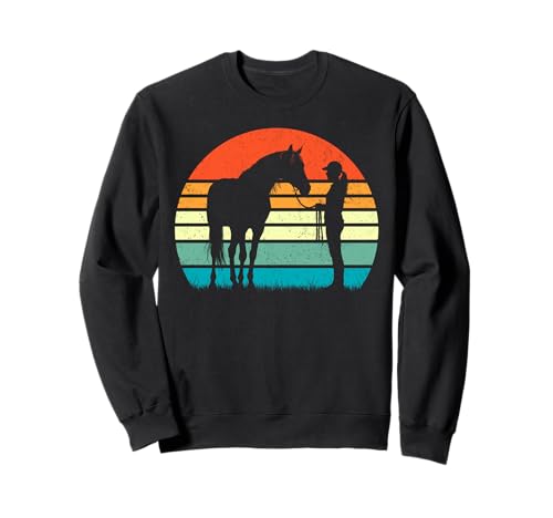 Pferd Mädchen Lustiges Pferd Reiten Retro Reiten Bauernhof Tier Sweatshirt von Horse Girls Tees