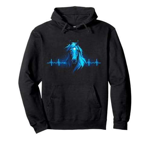 Pferde - Herzschlag Pferd - Damen Frauen Reitsport Reiten Pullover Hoodie von Horse Heartbeats Farm n' Fancy