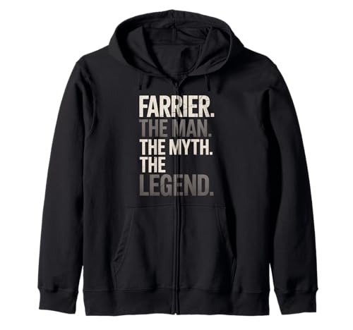Lustiger Spruch Farrier The Man The Myth The Legend Women Men Kapuzenjacke von Horse Humor Retro Blacksmith Farrier Life Joke Gag