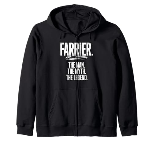 Lustiger Spruch Farrier The Man The Myth The Legend Women Men Kapuzenjacke von Horse Humor Retro Blacksmith Farrier Life Joke Gag