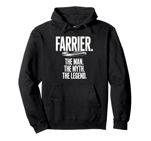 Lustiger Spruch Farrier The Man The Myth The Legend Women Men Pullover Hoodie von Horse Humor Retro Blacksmith Farrier Life Joke Gag