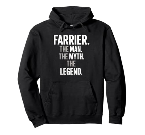Lustiger Spruch Farrier The Man The Myth The Legend Women Men Pullover Hoodie von Horse Humor Retro Blacksmith Farrier Life Joke Gag