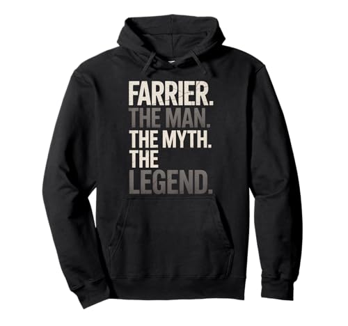 Lustiger Spruch Farrier The Man The Myth The Legend Women Men Pullover Hoodie von Horse Humor Retro Blacksmith Farrier Life Joke Gag