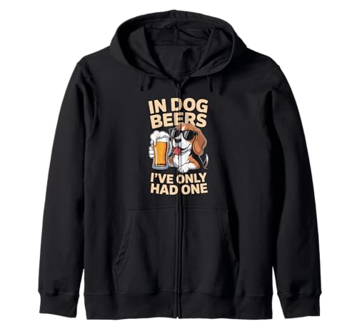 Lustiger Spruch In Dog Beers Only Had One Drinking Women Men Kapuzenjacke von Horse Humor Retro Blacksmith Farrier Life Joke Gag