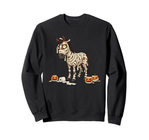 Lustiges Pferd Mama Kürbis Halloween Kinder Herren Damen Sweatshirt von Horse Lover Cute Halloween Outfits for Boy Girl
