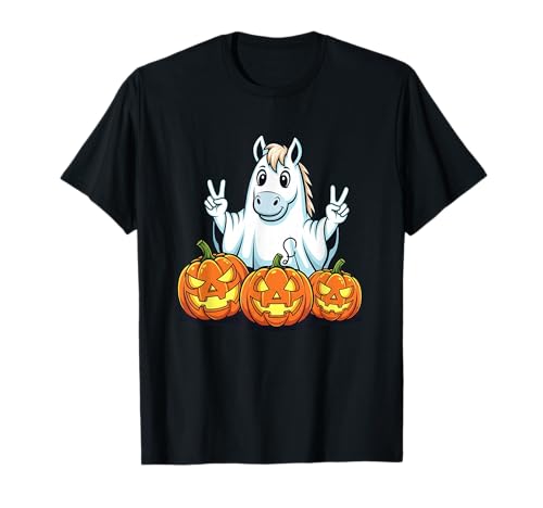 Lustiges Pferd Geist Kürbis Boo Halloween Kinder Herren Damen T-Shirt Lustiges Pferd Geist Kürbis Boo Halloween Kinder Herren Damen T-Shirt von Horse Lover Halloween Ghost Pumpkin Outfits