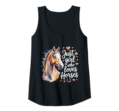 Damen Just A Girl Who Loves Horseback Riding Tank Top Damen Just A Girl Who Loves Horseback Riding Tank Top von Horse Lover Horseback Riding