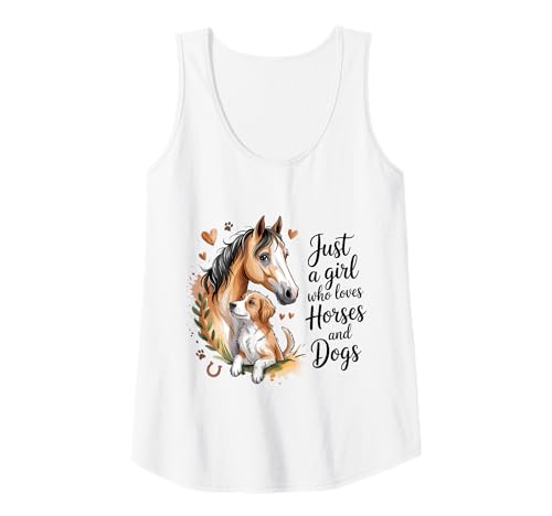 Damen Nur EIN Mädchen, das Pferde und Hunde liebt Reiten Tank Top Damen Nur EIN Mädchen, das Pferde und Hunde liebt Reiten Tank Top von Horse Lover Horseback Riding
