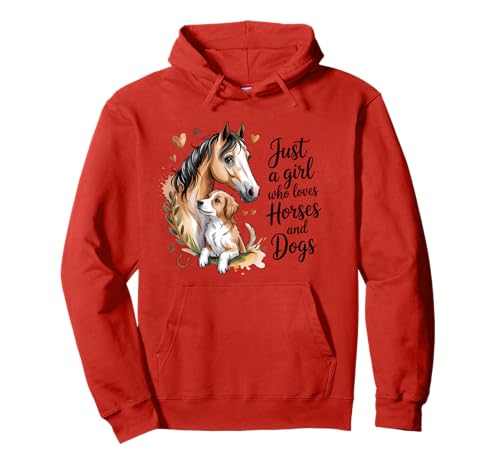 Nur EIN Mädchen, das Pferde und Hunde liebt Reiten Pullover Hoodie Nur EIN Mädchen, das Pferde und Hunde liebt Reiten Pullover Hoodie von Horse Lover Horseback Riding