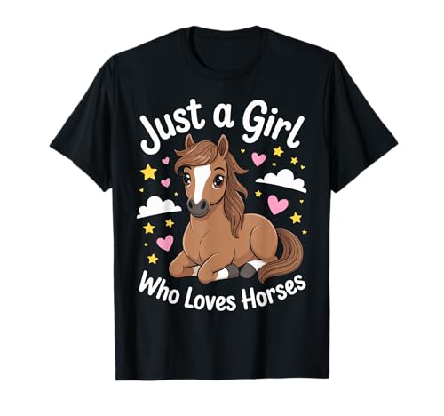 Nur ein Mädchen, das Pferde liebt, Pferdesport, Cowgirl, Mädchen, Damen T-Shirt Nur ein Mädchen, das Pferde liebt, Pferdesport, Cowgirl, Mädchen, Damen T-Shirt von Horse Lover Tees NYC