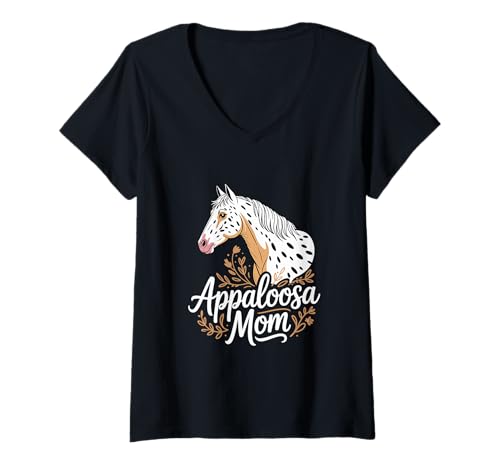 Damen Appaloosa Pferd Appaloosa Mom Reitsport Design Appaloosa T-Shirt mit V-Ausschnitt Damen Appaloosa Pferd Appaloosa Mom Reitsport Design Appaloosa T-Shirt mit V-Ausschnitt von Horse Lovers, Equestrian Art