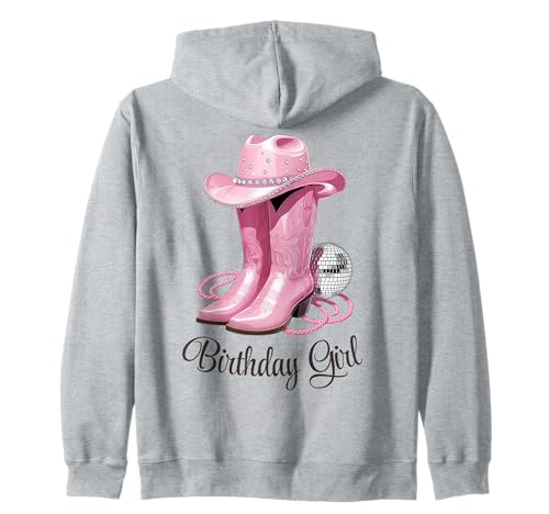 Süßes rosa Cowgirl Birthday Girl Kuh Mädchen Party Outfit Idee Kapuzenjacke Süßes rosa Cowgirl Birthday Girl Kuh Mädchen Party Outfit Idee Kapuzenjacke von Horse Loving Girls who Ride Western Horses Women