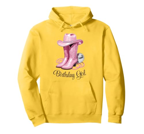 Süßes rosa Cowgirl Birthday Girl Kuh Mädchen Party Outfit Idee Pullover Hoodie Süßes rosa Cowgirl Birthday Girl Kuh Mädchen Party Outfit Idee Pullover Hoodie von Horse Loving Girls who Ride Western Horses Women