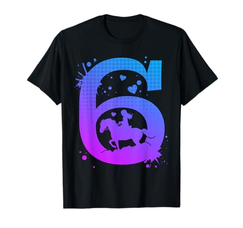 6. Geburtstag Pferd 6 Jahre Pferde Mädchen Reiter T-Shirt 6. Geburtstag Pferd 6 Jahre Pferde Mädchen Reiter T-Shirt von Horse-Meets-B-day Designs & Geschenkideen
