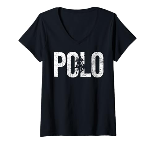 Damen Polo Horse Polo Spieler Reitsport Reitsport T-Shirt mit V-Ausschnitt von Horse Polo Gifts For Men Women