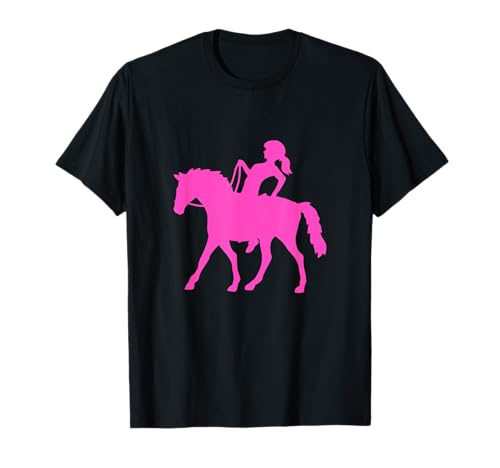 Reiterin Reiterin Fast Gallop Mädchen Hobby Silhouette T-Shirt von Horse Pony Cute Foal Riding Hobby Fun Animal Lover
