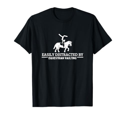 Leicht abgelenkt durch Pferdespritz-Voltigier-Mädchen-Pferde-Tresoren T-Shirt Leicht abgelenkt durch Pferdespritz-Voltigier-Mädchen-Pferde-Tresoren T-Shirt von Horse Riding Designs Equestrian Women
