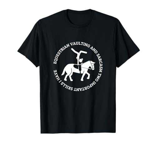 Pferdesport Voltigieren und Sarkasmus Frauen lustige Pferdetresoren T-Shirt Pferdesport Voltigieren und Sarkasmus Frauen lustige Pferdetresoren T-Shirt von Horse Riding Designs Equestrian Women