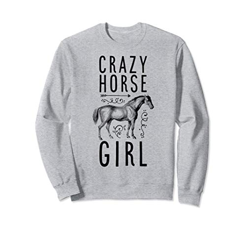 Crazy Horse Girl Farm Gift Women Equestrian Horseback Riding Sweatshirt Crazy Horse Girl Farm Gift Women Equestrian Horseback Riding Sweatshirt von Horse Riding Equestrian Co