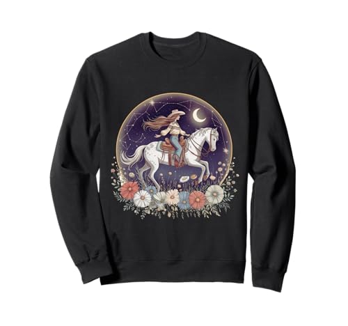 Cowgirl Reitpferd im Wildblumenfeld Blumenpferd Mädchen Sweatshirt Cowgirl Reitpferd im Wildblumenfeld Blumenpferd Mädchen Sweatshirt von Horse Riding Gifts for Women & Girls