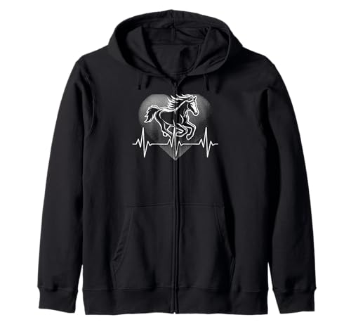 Pferd Herzschlag Reiten Herren Damen Jungen Mädchen Jugend Kapuzenjacke Pferd Herzschlag Reiten Herren Damen Jungen Mädchen Jugend Kapuzenjacke von Horse Shirts For Men Women Boys Girls Youth