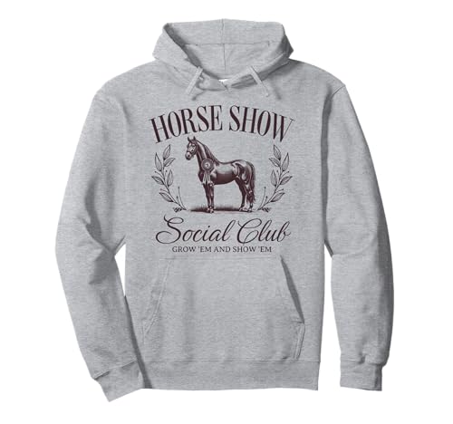 Pferdeshow Social Club Show Scheune Mom Equestrian Mama Pullover Hoodie von Horse Show T-Shirt Co.