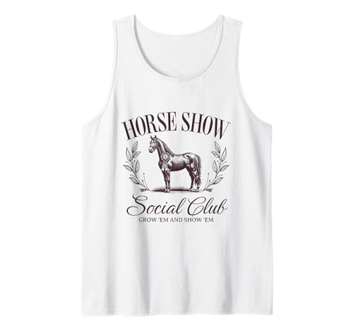 Pferdeshow Social Club Show Scheune Mom Equestrian Mama Tank Top von Horse Show T-Shirt Co.