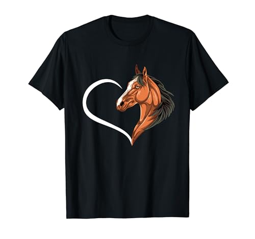 Pferde T-Shirts für Frauen Mädchen Kinder Pferd T-Shirt Herz T-Shirt Pferde T-Shirts für Frauen Mädchen Kinder Pferd T-Shirt Herz T-Shirt von Horse T Shirt & Tees Co