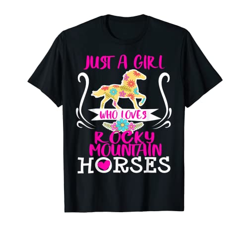 Rocky Mountain Horse Just A Girl Who Loves Cute Teens Damen T-Shirt Rocky Mountain Horse Just A Girl Who Loves Cute Teens Damen T-Shirt von Horse Tees by K