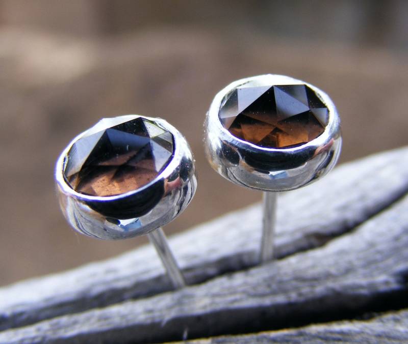 Rauchquarz Ohrstecker - Schokobraune Edelstein Sterling Silber Oder Gold Option Handgefertigt Rauchquarz Ohrstecker - Schokobraune Edelstein Sterling Silber Oder Gold Option Handgefertigt von HorseCreekJewelry