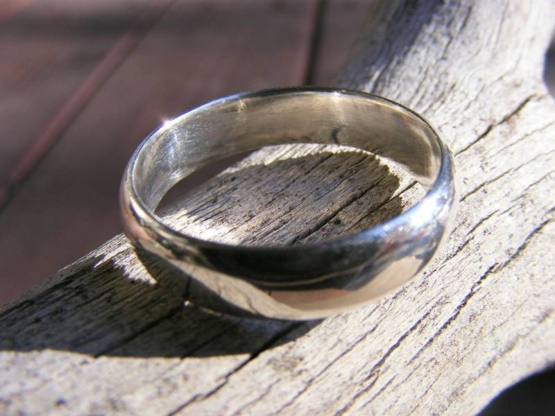 sterling Silber Hochzeit Ring Band - Unisex Männer Frauen Versprechen, Verlobung, Einfache Schmuck Handarbeit Helenes Träume von HorseCreekJewelry