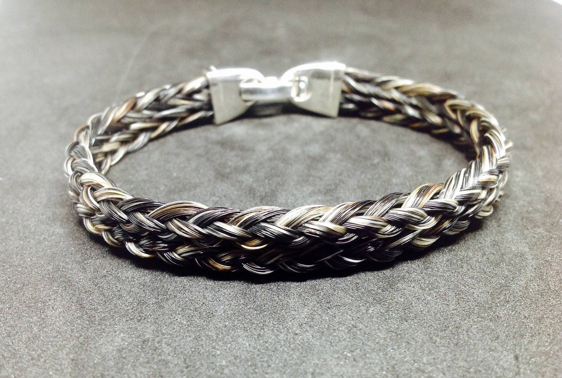 Armband Aus Rosshaar Mit Verschluss Sterlingsilber von Horsepetjewellery