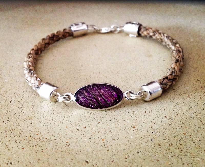 Atemberaubende Pferd Haar Armband Mit Zentrum Harz Pferd/Pethair Anschluss von Horsepetjewellery