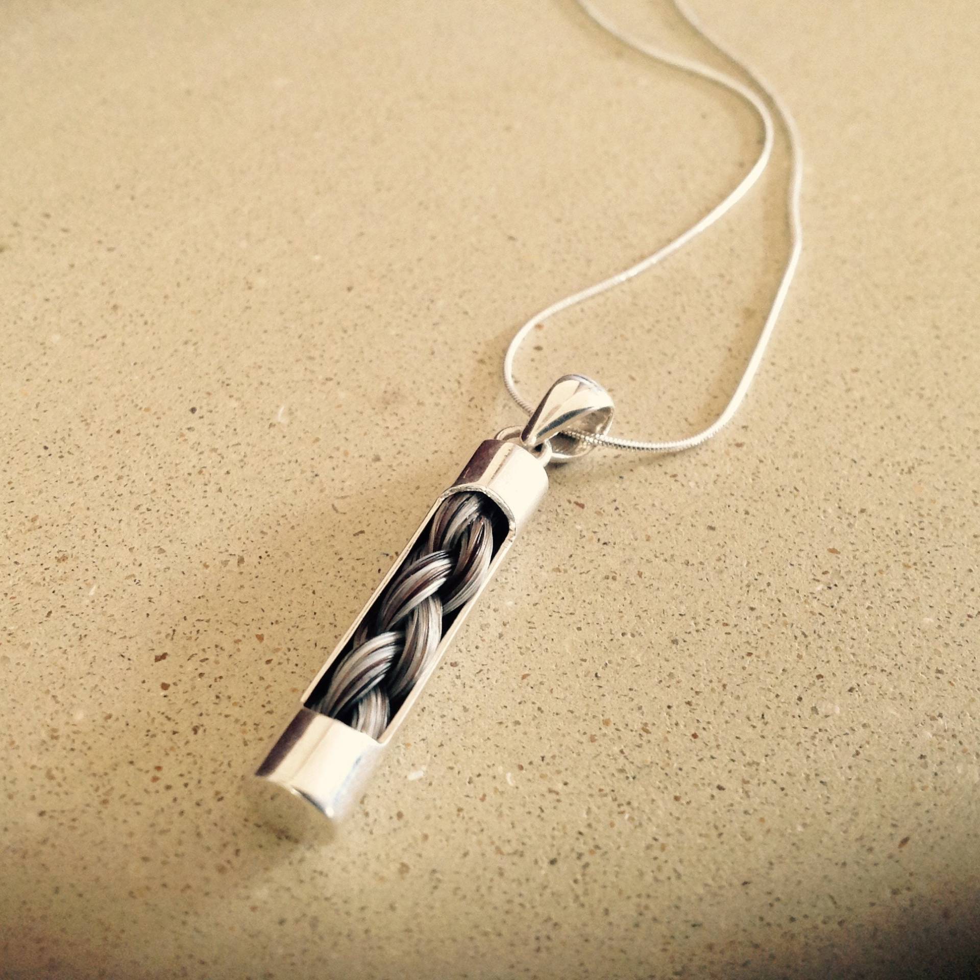 Geflochtener Pferdehaar-Anhänger Aus Sterlingsilber von Horsepetjewellery