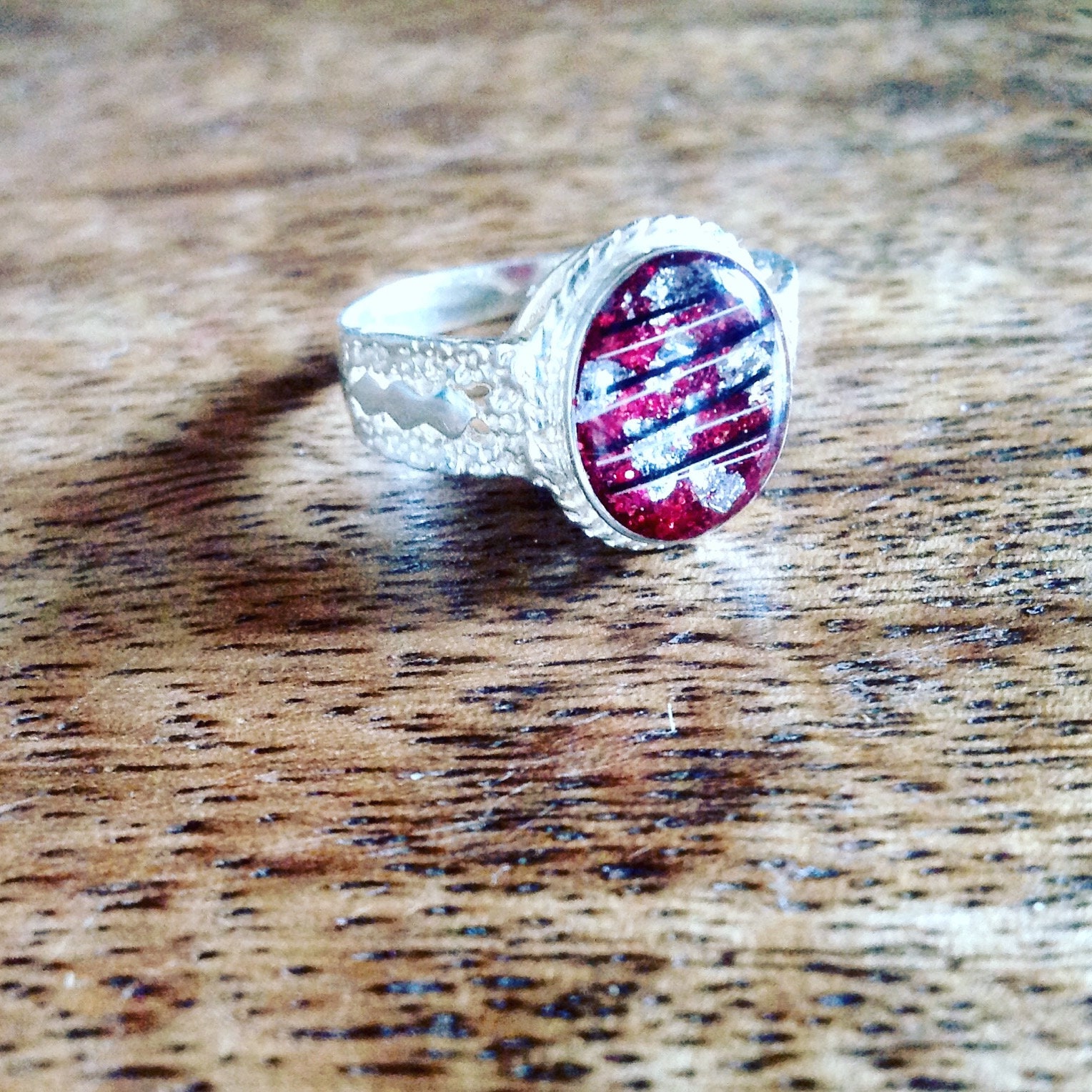 sterling Silber Und Harz Pferd/Pethair Feuerbestattung Asche Ring von Horsepetjewellery