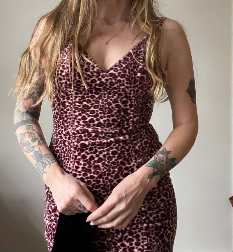1990S 90S Lip Service Flauschiges Rosa Kunstfell Leopardenmuster Kleid Xs Small 1990S 90S Lip Service Flauschiges Rosa Kunstfell Leopardenmuster Kleid Xs Small von HorseplayVintage