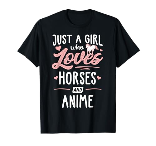 Nur ein Mädchen, das Pferde liebt und Anime-Pferdeliebhaber T-Shirt Nur ein Mädchen, das Pferde liebt und Anime-Pferdeliebhaber T-Shirt von Horses Memme