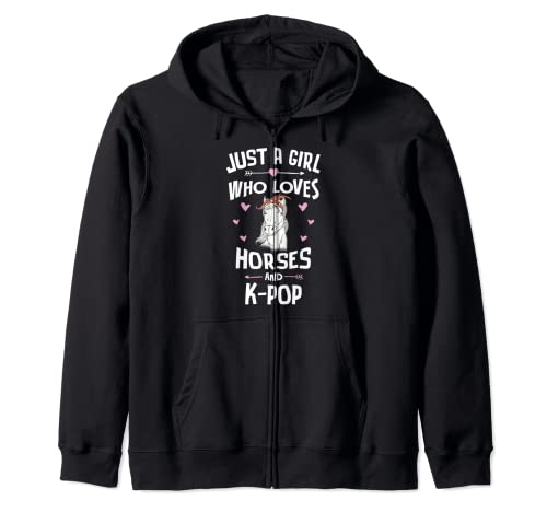 Pferde und K-Pop Geschenke für Mädchen und Frauen Kapuzenjacke Pferde und K-Pop Geschenke für Mädchen und Frauen Kapuzenjacke von Horses Memme