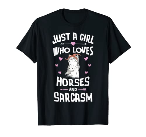 Pferde und Sarkasmus, Geschenke für Mädchen und Frauen T-Shirt von Horses Memme