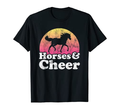 Pferd und Cheerleader Damen oder Mädchen Pferde Cheer T-Shirt Pferd und Cheerleader Damen oder Mädchen Pferde Cheer T-Shirt von Horses and Cheer Apparel Co