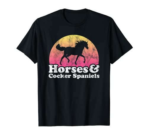 Pferd und Cocker Spaniel Damen oder Mädchen Pferde T-Shirt Pferd und Cocker Spaniel Damen oder Mädchen Pferde T-Shirt von Horses and Cocker Spaniels Apparel Co