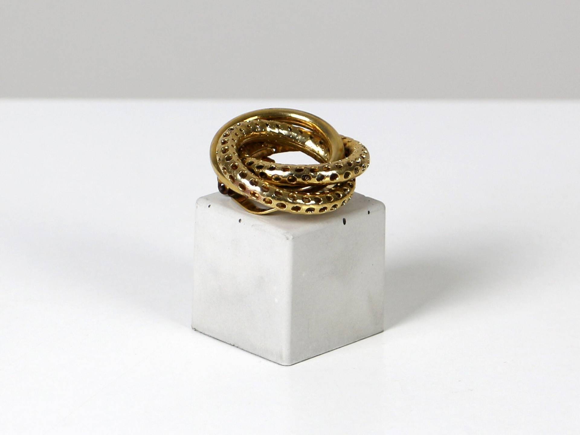 Vintage Messing Brosche Ringe 60Er Mid Century Vintage Messing Brosche Ringe 60Er Mid Century von HorsesForCourses