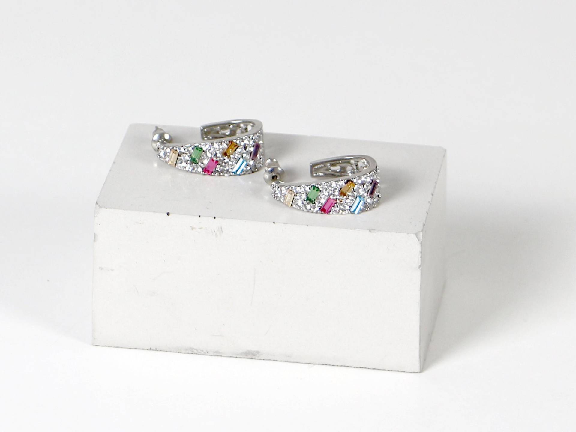 Vintage Ohrringe Mit Glitzersteinen 80Er von HorsesForCourses