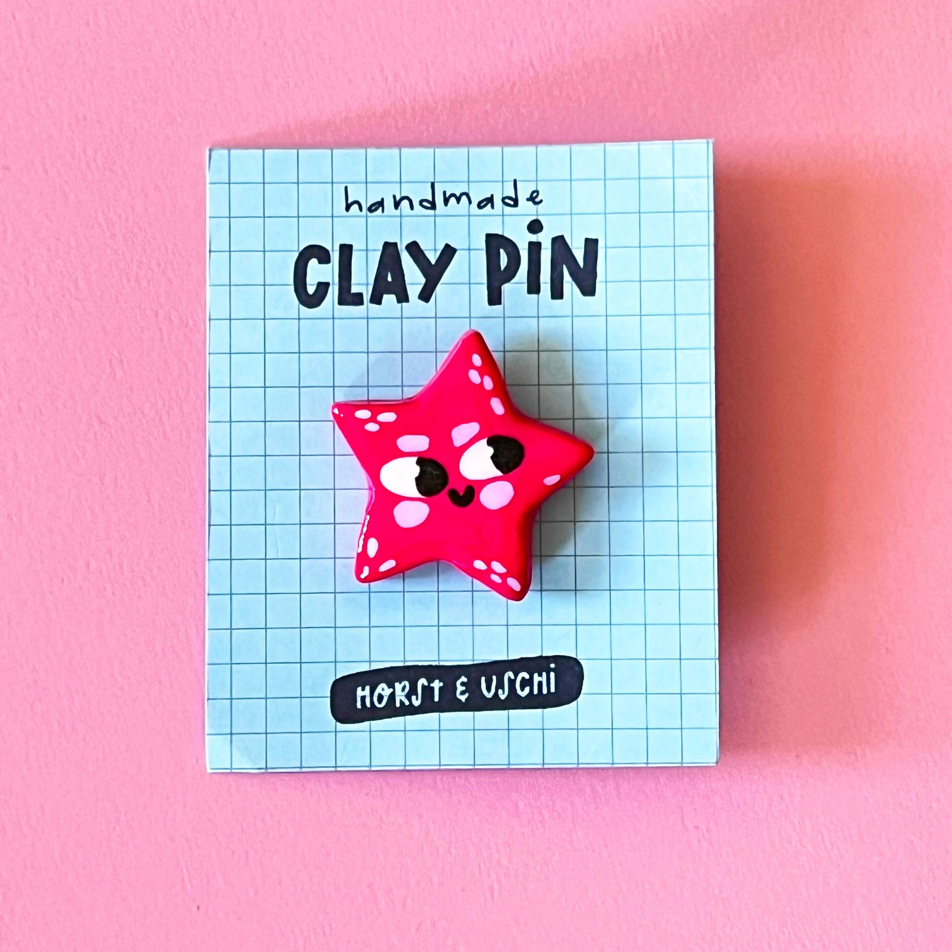 Claypin Stern Handgemacht | Süßer Sternen-Pin Polymerton Pin Unikat Claypin Stern Handgemacht | Süßer Sternen-Pin Polymerton Pin Unikat von HorstUndUschi
