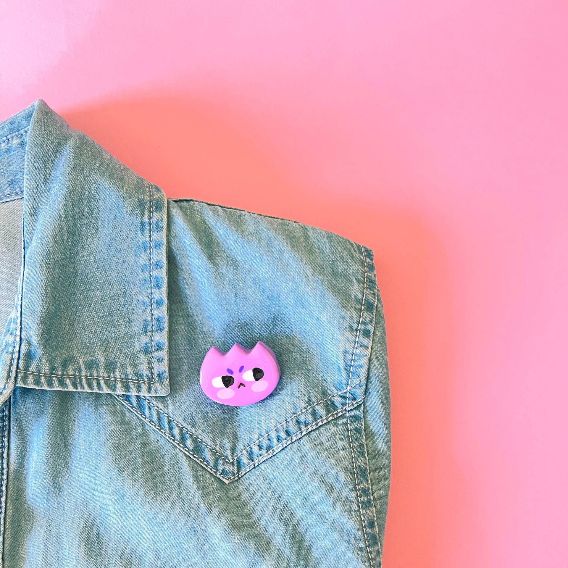 Claypin Tulpe Handgemacht | Polymerton Pin Grummelige Lila Unikat Claypin Tulpe Handgemacht | Polymerton Pin Grummelige Lila Unikat von HorstUndUschi