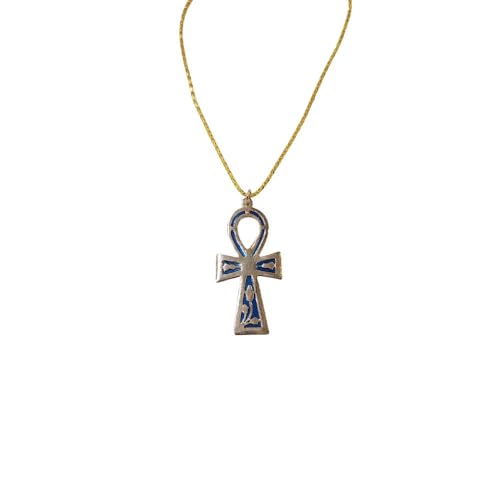 Horus Artesanía de Egipto Ägyptisches Ankh-Kreuz, Schlüssel des Lebens, 3 x 6 cm, Halskette mit goldener Kette, 50 cm von Horus Artesanía de Egipto