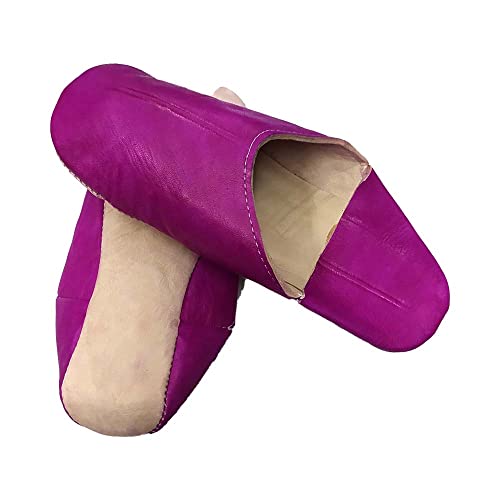 Horus Artesanía de Egipto Marokkanische Hausschuhe oder Hausschuhe aus echtem Leder, handgefertigt von den besten Handwerkern in Marrakesch. (Rose, Numeric_40) von Horus Artesanía de Egipto