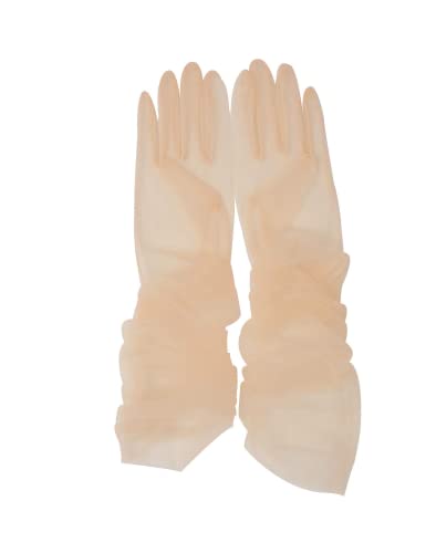 Hoseirty Damen-Handschuhe, lang, Tüll, Hochzeit, Party, für Braut, 69,8 cm, Ellenbogenlänge, Vintage, durchscheinend, Teeparty, Abend, Abschlussball, Opern, Party, Handschuhe, champagnerfarben von Hoseirty